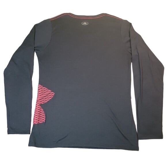 Under Armour Women’s Tech Long Sleeve Tee – Black & Red Logo, Size S EUC - Picture 2 of 10